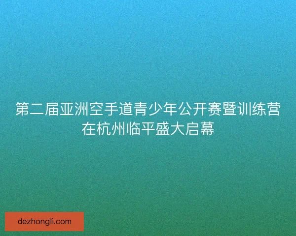 第二届亚洲空手道青少年公开赛暨训练营在杭州临平盛大启幕
